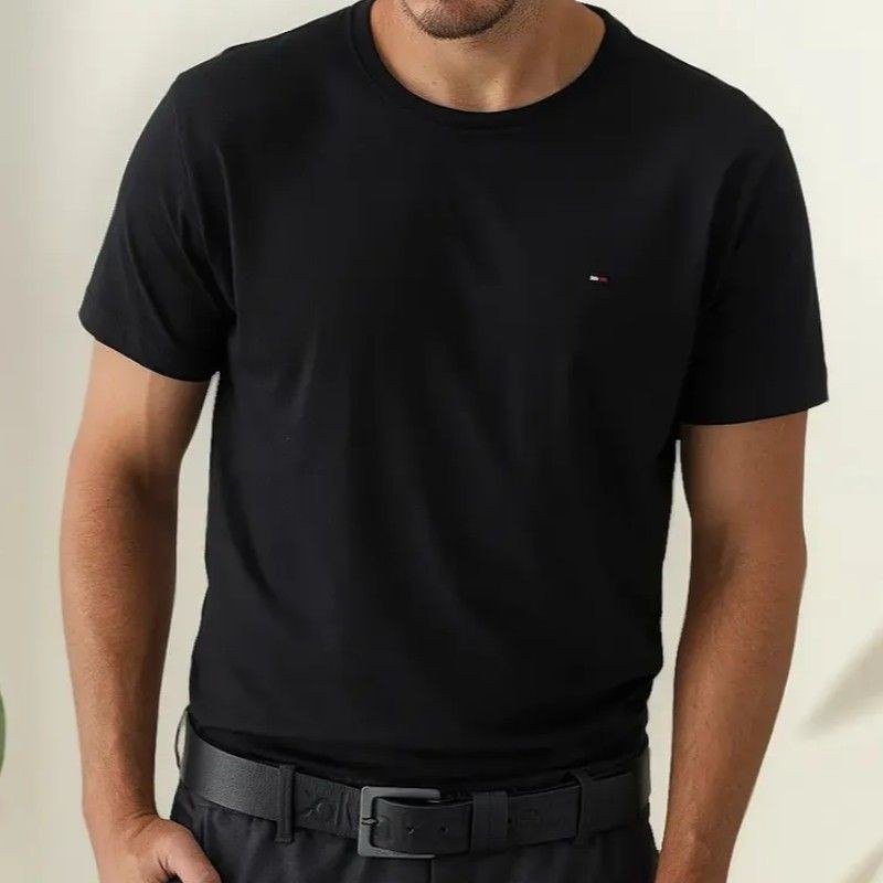 Camiseta Tommy Hilfiger Essential Cotton Preta Original