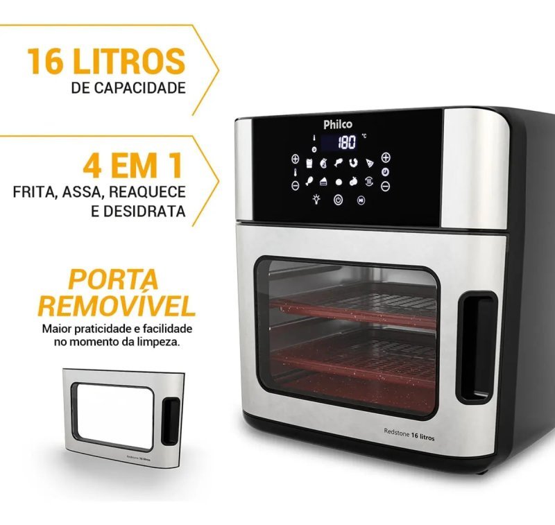 Philco Air Fryer PAF16A 4 Em 1 - 16L - Painel Digital