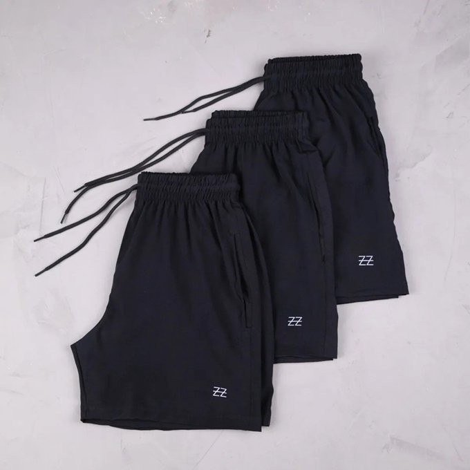 Kit com 3 Bermudas Treino Fit + Frete Grátis