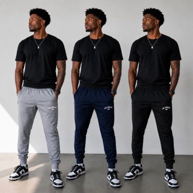 Kit 3 Calça Jogger Masculino Treino Chimpa - Los Angeles