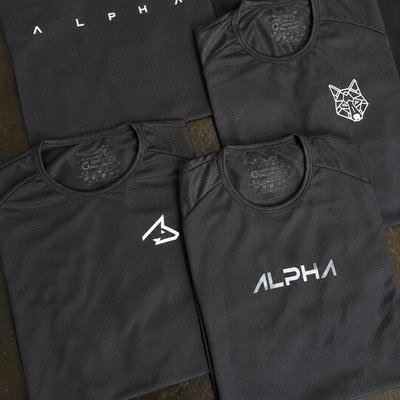 Kit 5 Camisetas Dry All Black Alpha