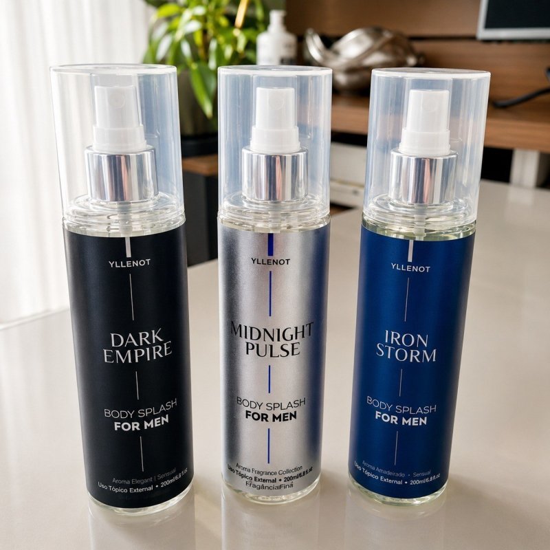 Kit 3 Body Splash Masculino 200ml Perfume De Luxo For Men