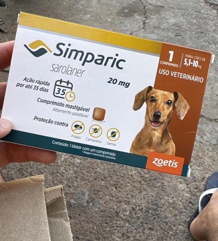Zoetis Simparic 20Mg 5 1 Até 10Kg 1Cp Para Cães