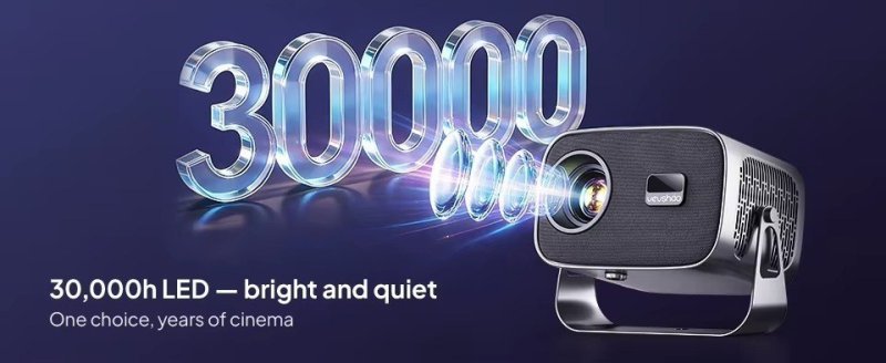 Projetor Vevshao A12, Android 11, Wifi 6, 350 Ansi Lumens