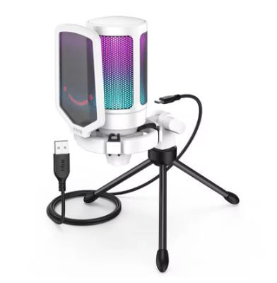 Microfone FIFINE A6V USB RGB Streaming PC