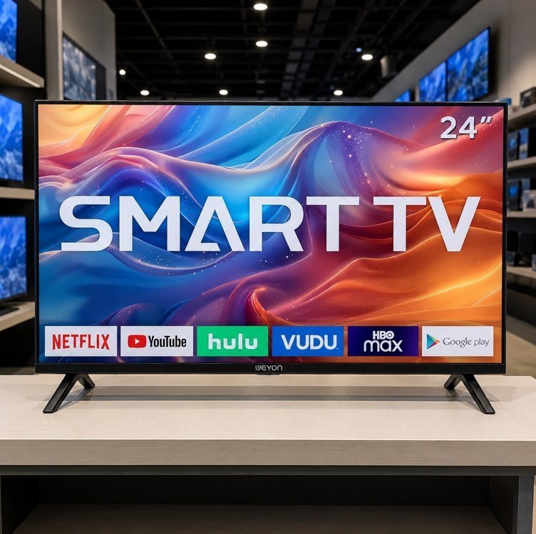 Smart TV 24 LED HD Weyon Android TV HDMI USB WiFi 100/240V