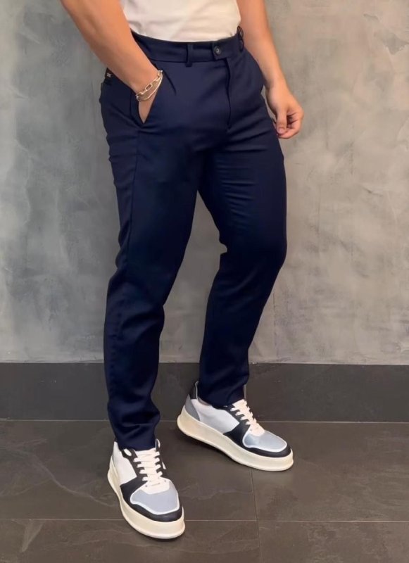 Calça Social Alfaiataria Masculina Malha Elastano Stretch