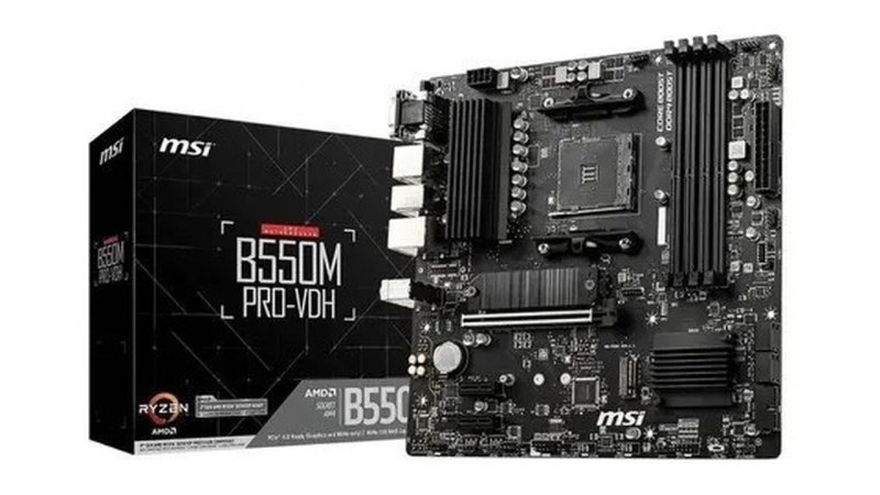 Placa-mãe MSI B550m Pro-VDH Am4 HDMI VGA Dport