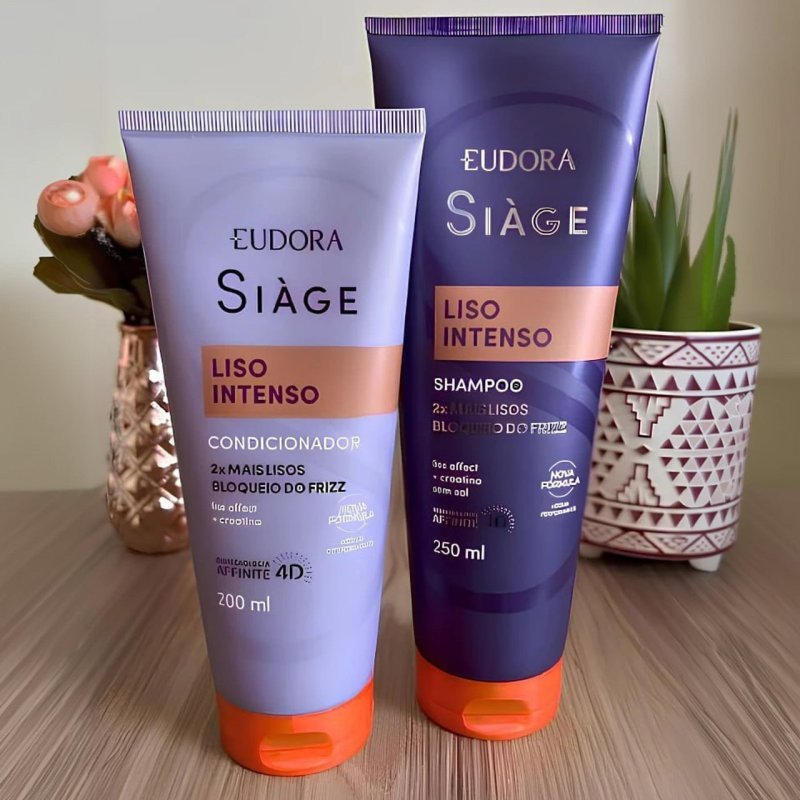 Kit Eudora Siàge Liso Intenso Shampoo 250ml + Condicionador 125ml