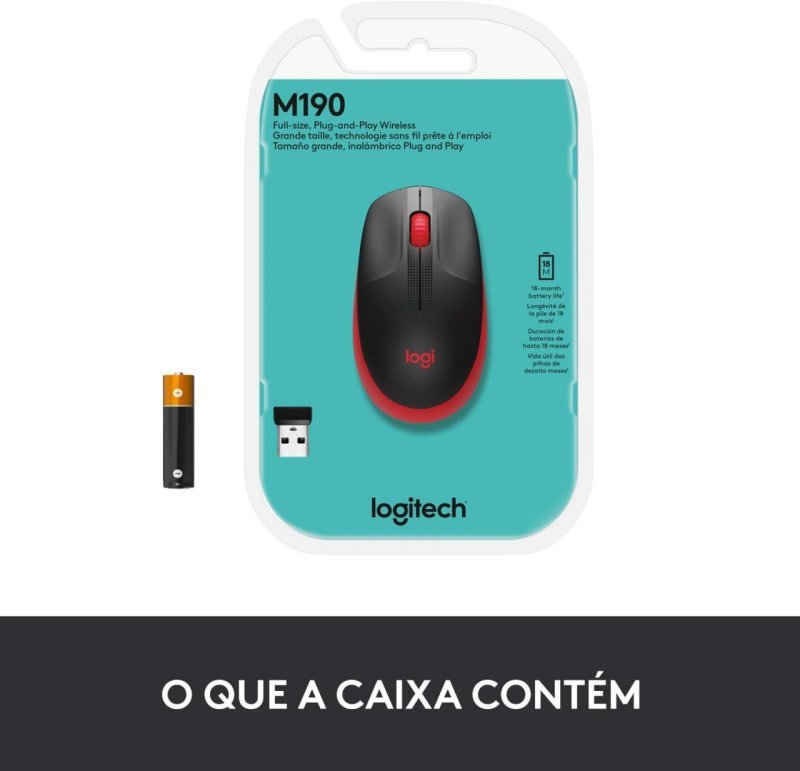 Mouse sem fio Logitech M190