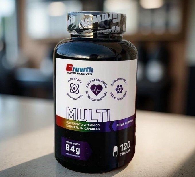 Multivitamínico Growth Supplements 120 Cápsulas + Frete Grátis