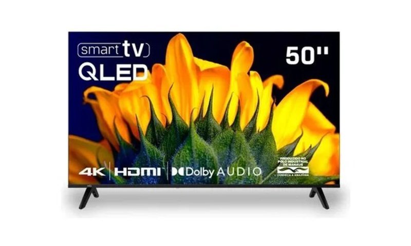 Smart TV HQ QLED 50 Polegadas 4K Wi-Fi Bluetooth HQ-QLED50SM