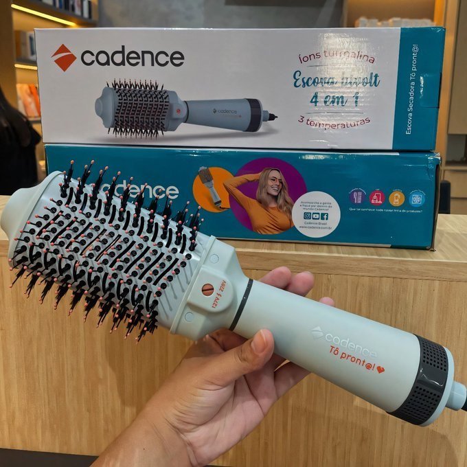 Escova Secadora Cadence 4 em 1 Bivolt