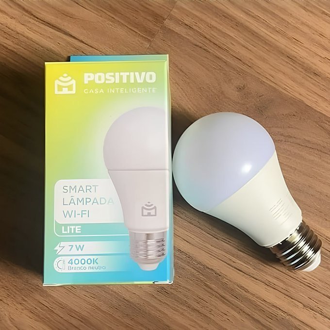 Smart Lâmpada Wi-Fi Lite Positivo Casa Inteligente Iluminação Branca 7W