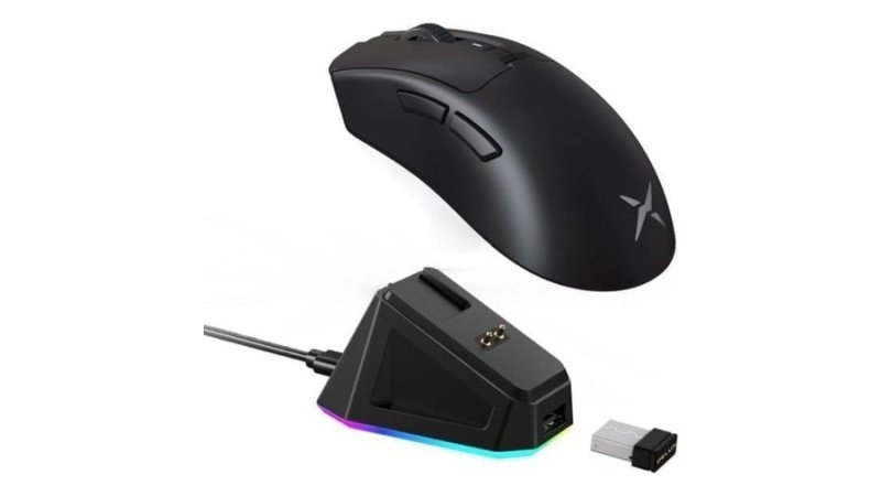 Mouse Delux M900 Pro, Paw3395, 8KHz, com Dock de Carregamento