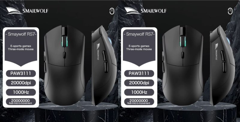 2x Mouse Gamer Sem Fio Smailwolf Rs7, Sensor Paw3311