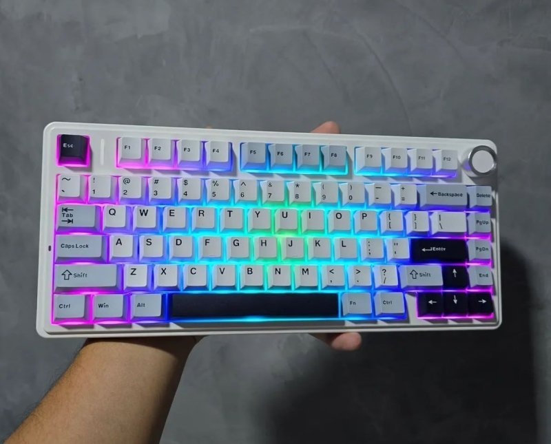 Teclado Mecânico Aula F75 Sem Fio Rgb 75%