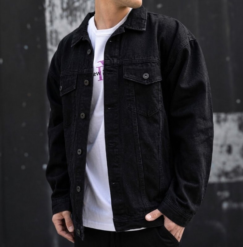 Jaqueta Masculina Sarja Jeans Slim Cores Clássicas Premium
