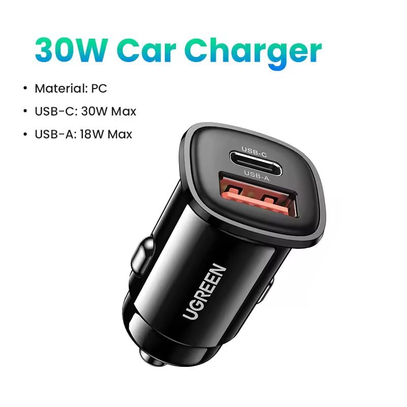 Ugreen Carregador Veicular 30W