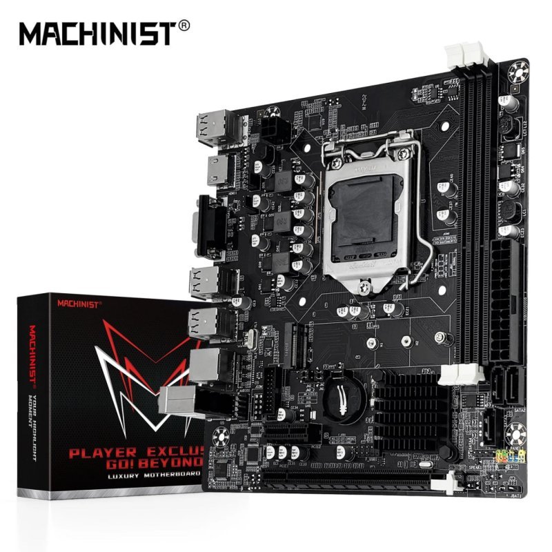 Placa-mãe LGA 1155 Machinist H61, M.2 NVME PCIEx16 DVI