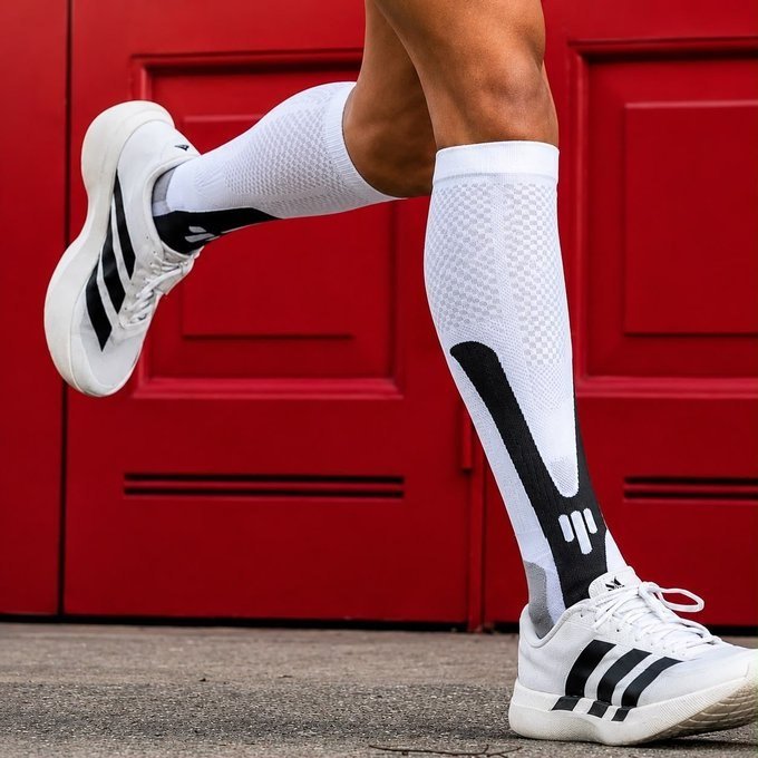 Meia De Compressão Elástica Anti Varizes Esportiva Corrida + Frete Grátis