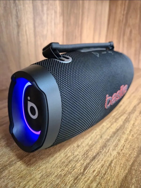 Basike Caixa de Som Estéreo Sem Fio Boombox 120W Bluetooth IPX6 Bateria 10000mAh + Frete Grátis