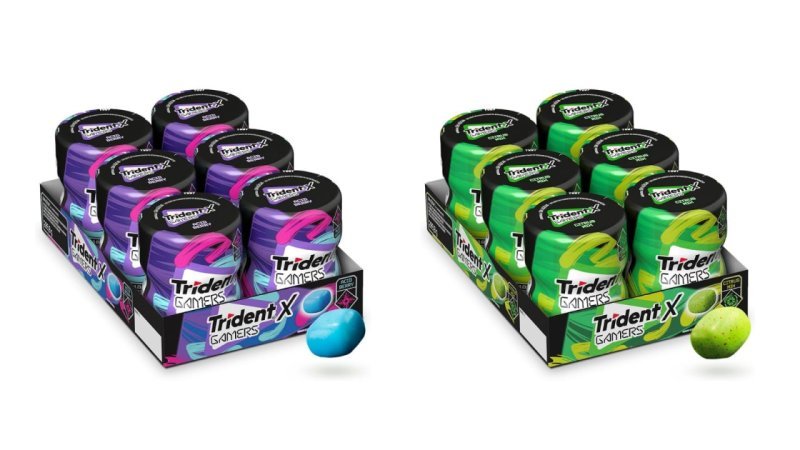 Cx Chiclete Trident X Gamers Citrus Mix 6 un. de 48,3g