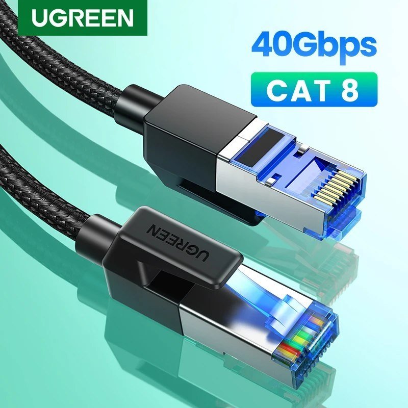 Cabo de Rede Ugreen CAT 8 rj45 ethernet 40gbps 2000mhz 5 Metros