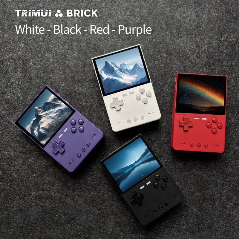 Console Portátil Retro TRIMUI BRICK CNC de Metal com Wifi, Tela IPS de 3.2p 1024x768 Linux, 3000mAh