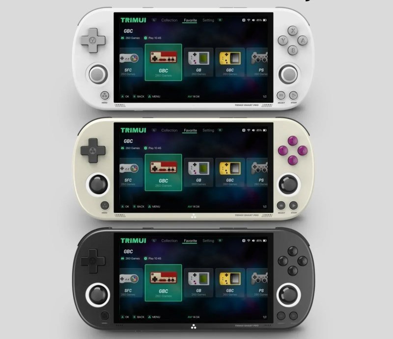 Console Portátil Trimui Smart PRO com WIFI, tela 4.96p IPS, Linux, 5000mAh