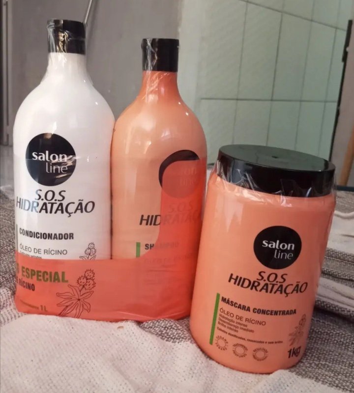 Kit Shampoo E Condicionador 1l + Máscara 1kg Sos Hidratação