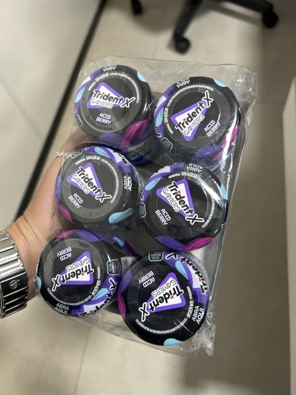 Cx Chiclete Trident X Gamers 6 un. 48,3g + Frete Grátis