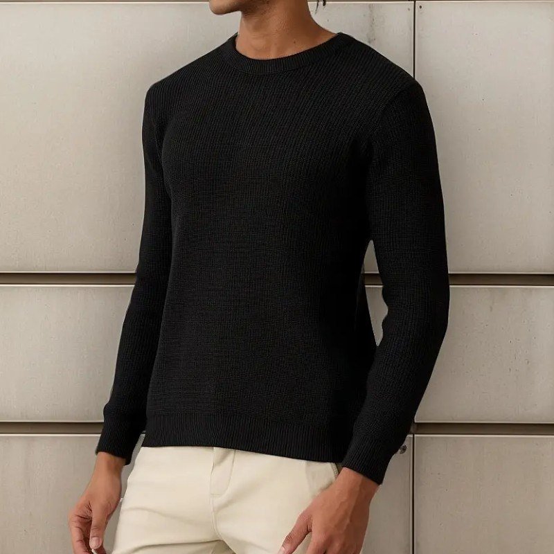 Suéter De Tricot Masculino Básico Casual Opus