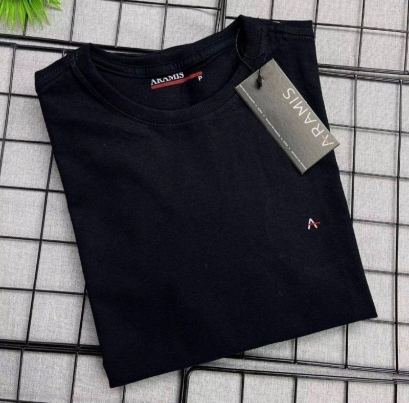 Camiseta Aramis Crewneck Basic Lisa Preta