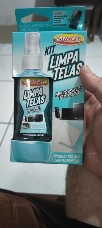 Luxcar Kit Limpa Telas 100ml + Pano Aplicador Fórmula Ativa Álcool Isopropílico + Frete Grátis