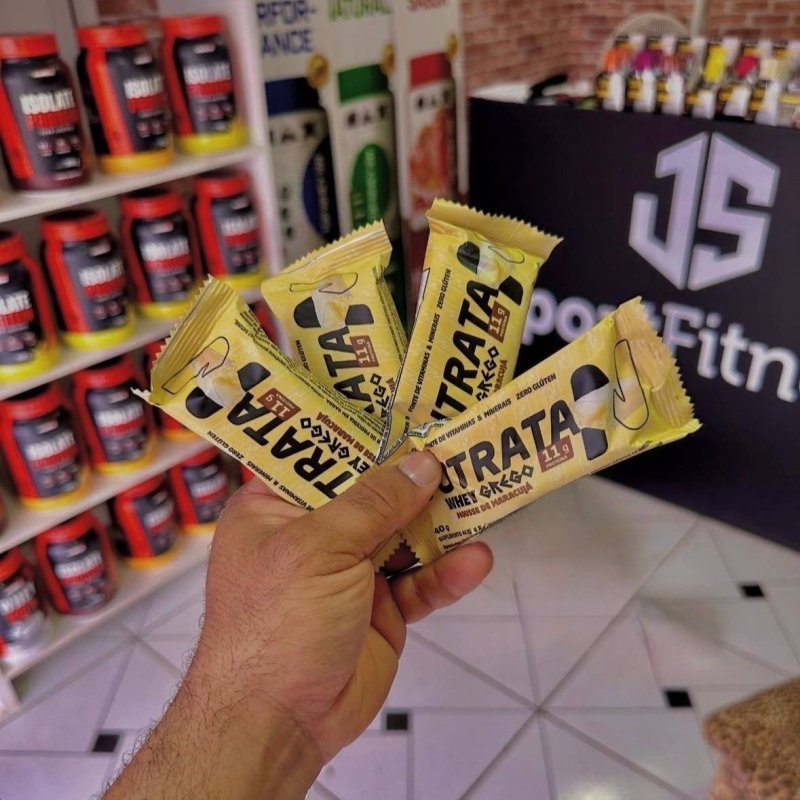 Barra Whey Grego Mousse De Maracujá Nutrata 40g 12 Unidades