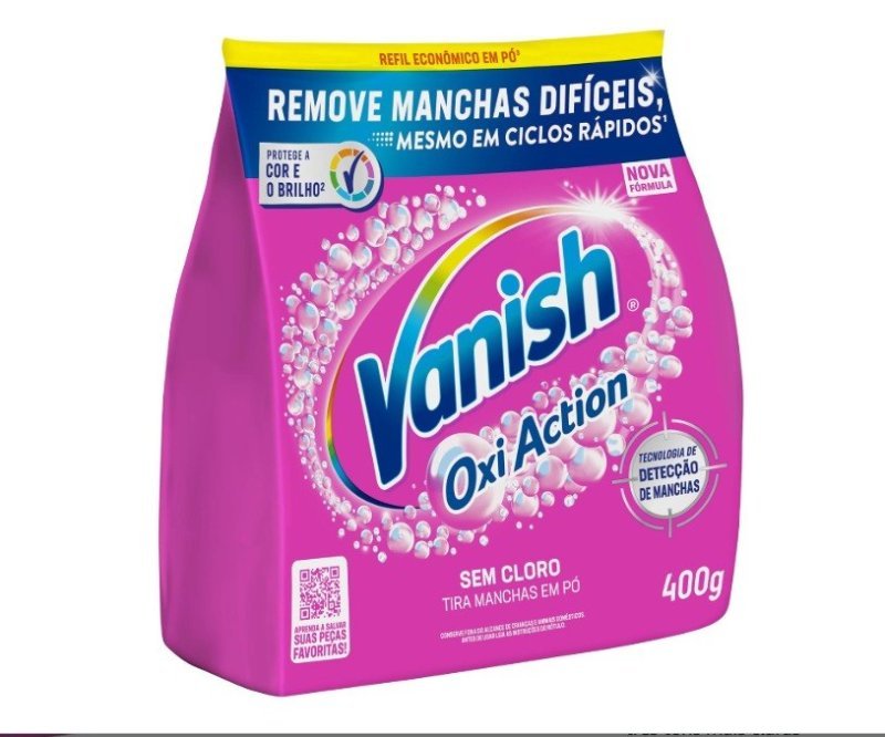Vanish Tira Machas Em Pó Multi Power Oxi Action 400G Refil Econômico Para Roupas Coloridas