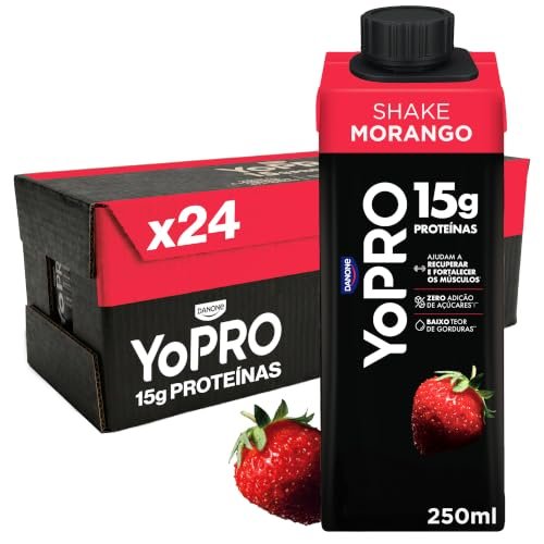 Pack YoPRO Bebida Láctea UHT Morango 15g de Proteínas 250ml - 24 Unidades
