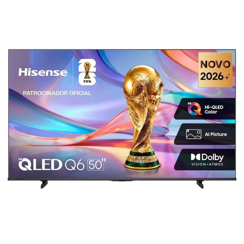 Smart Tv Hisense Hi-Qled 4K 50" polegadas com Processador Ai, Dolby Vision Atmos e Compatibilidade Alexa 50Q6qvv
