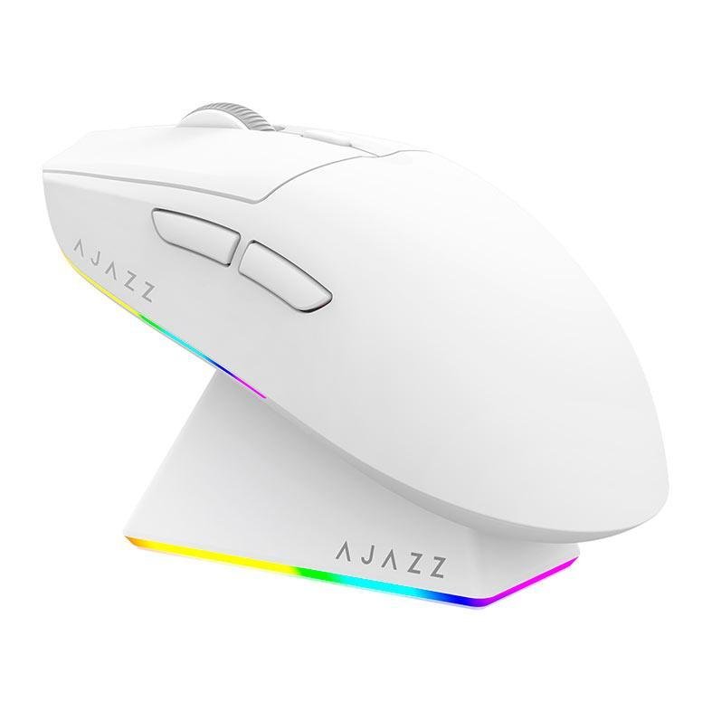 Mouse Gamer Ajazz AJ139 V2 MC, 12000DPI, 6 Botoes, Tri-Mode, Branco
