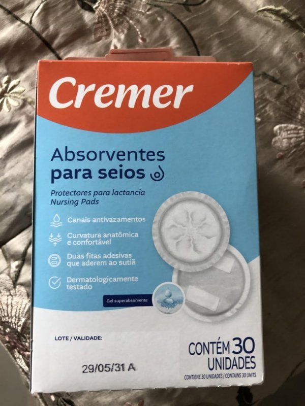30un. Absorvente de Seios Cremer