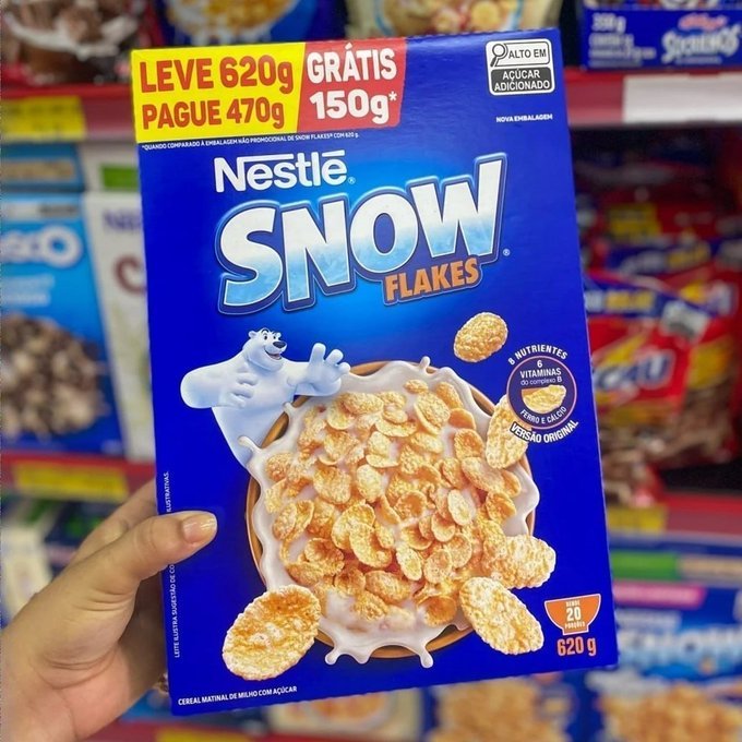 Snow Flakes Cereal Matinal 620g + Frete Grátis