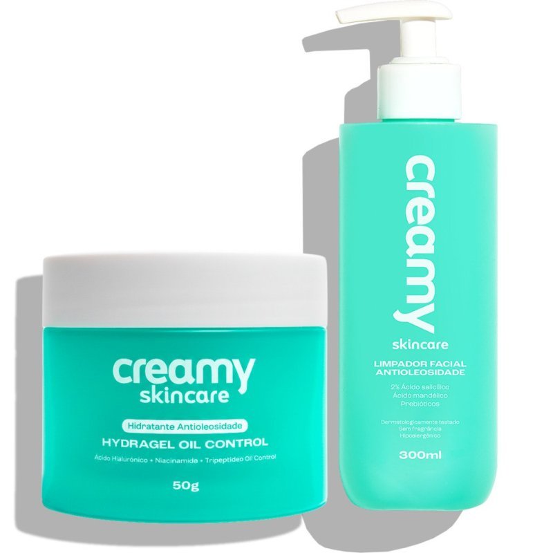 Kit Duo Hydragel Oil Control + Limpador Facial Antioleosidade