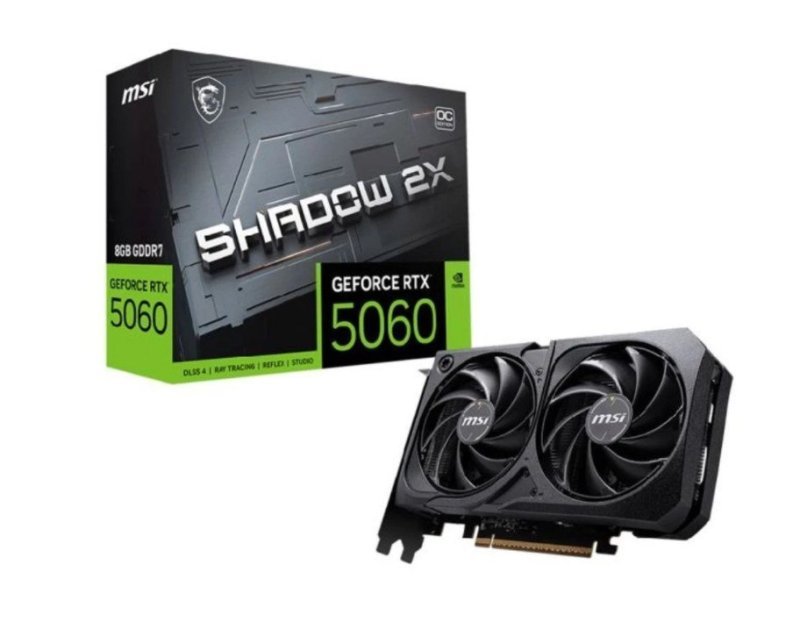 Placa de Vídeo MSI RTX5060 8GB SHADOW 2X OC