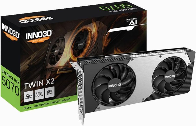 GPU INNO3D GEFORCE RTX 5070 TWIN X2 12GB 192BITS GDDR7 N50702-12D7-195064N