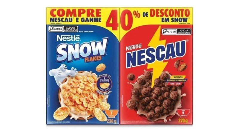 Kit Cereal Matinal Chocolate Nescau 210g + Snow Flakes 230g
