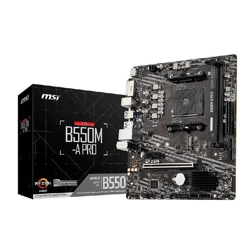Placa Mãe Msi B550m-a Pro Am4 2xDDR4 Chipset Amd B550 Matx