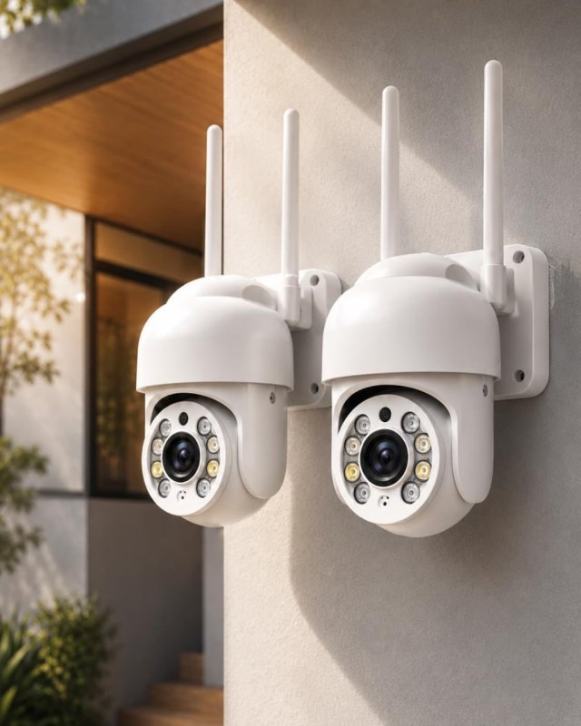 Kit com 2 Câmeras Wi-Fi Inteligentes – Visão Noturna Colorida