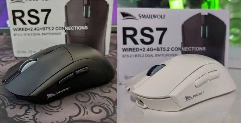 2x Mouse Gamer Sem Fio Smailwolf Rs7, Sensor Paw3311