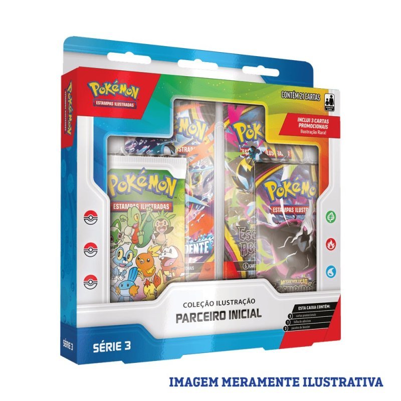 Pokémon Coleção Ilustração Parceiro Inicial Série 3 Tcg